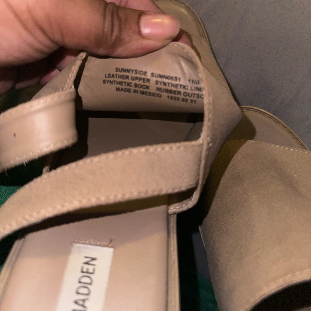 Beige Steve Madden Platform Heels
